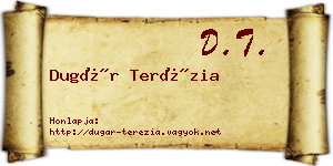 Dugár Terézia névjegykártya