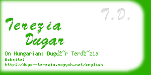 terezia dugar business card